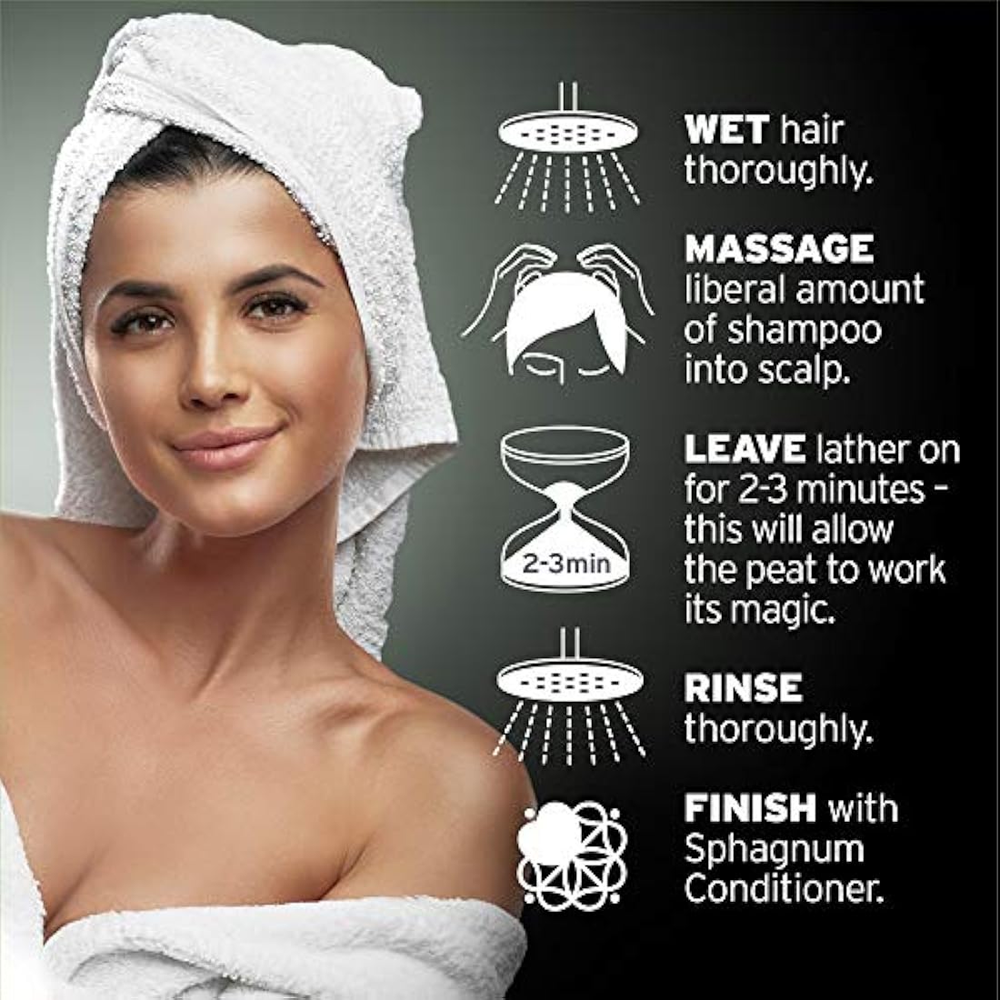 Champú para psoriasis con barro de turba