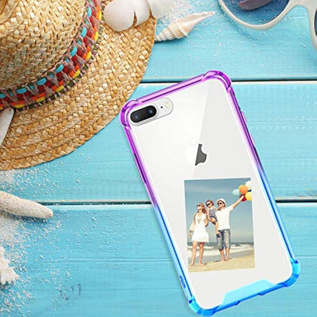 Funda para iPhone 7 Plus, transparente, antiarañazos,delgada