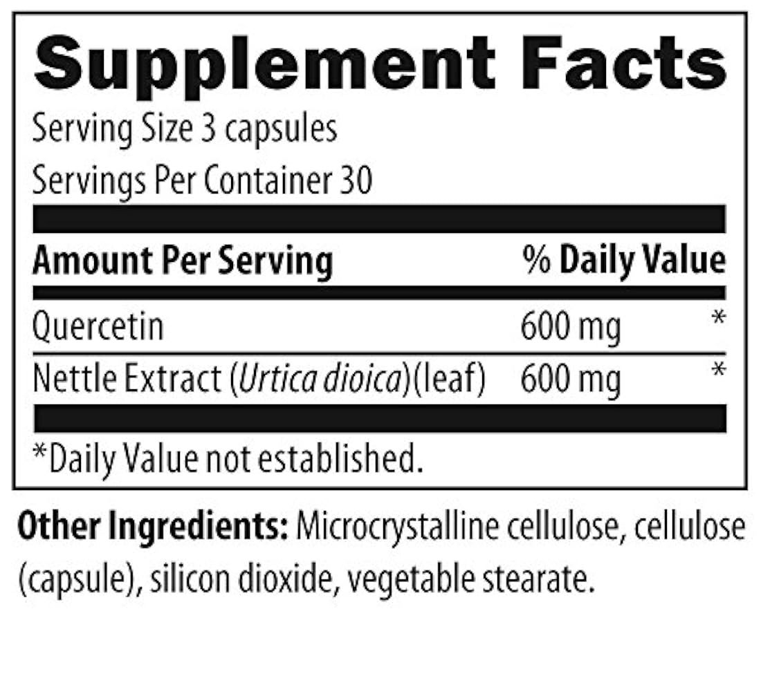 Diseños  Health Quercetin Plus Ortigas Cápsulas vegetarianas