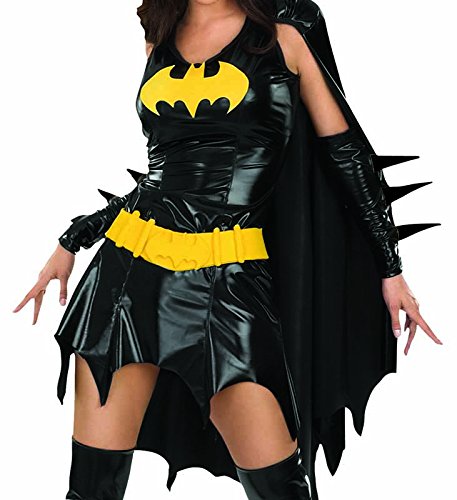 Disfraz de Batgirl para adultos sexy de DC Comics, negro,