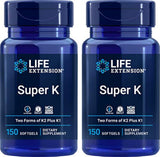 2 paquetes deLife Extension Super K de 150 cápsulas blandas
