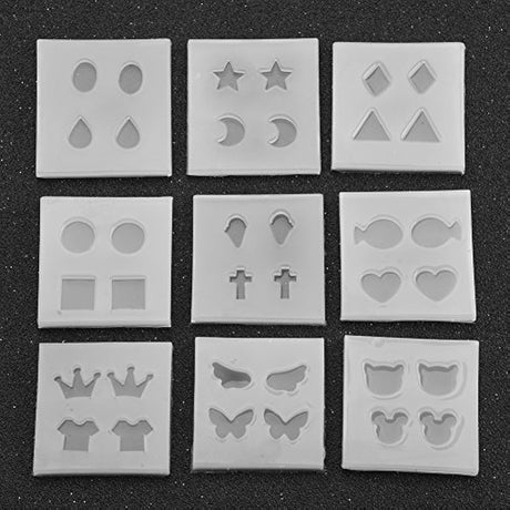 9 tipos Mujer Art Decortive molde de silicona para hacer arete molde resina epoxi Set DIY hecho a mano kit de herramientas decoración