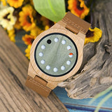 Reloj de madera de bambú para hombre 12 agujeros Temporizador