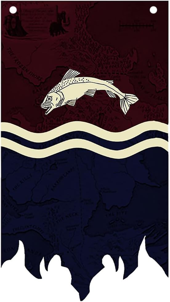 Decoraciones cumpleaños GoT  Bandera Tully 100X65CM