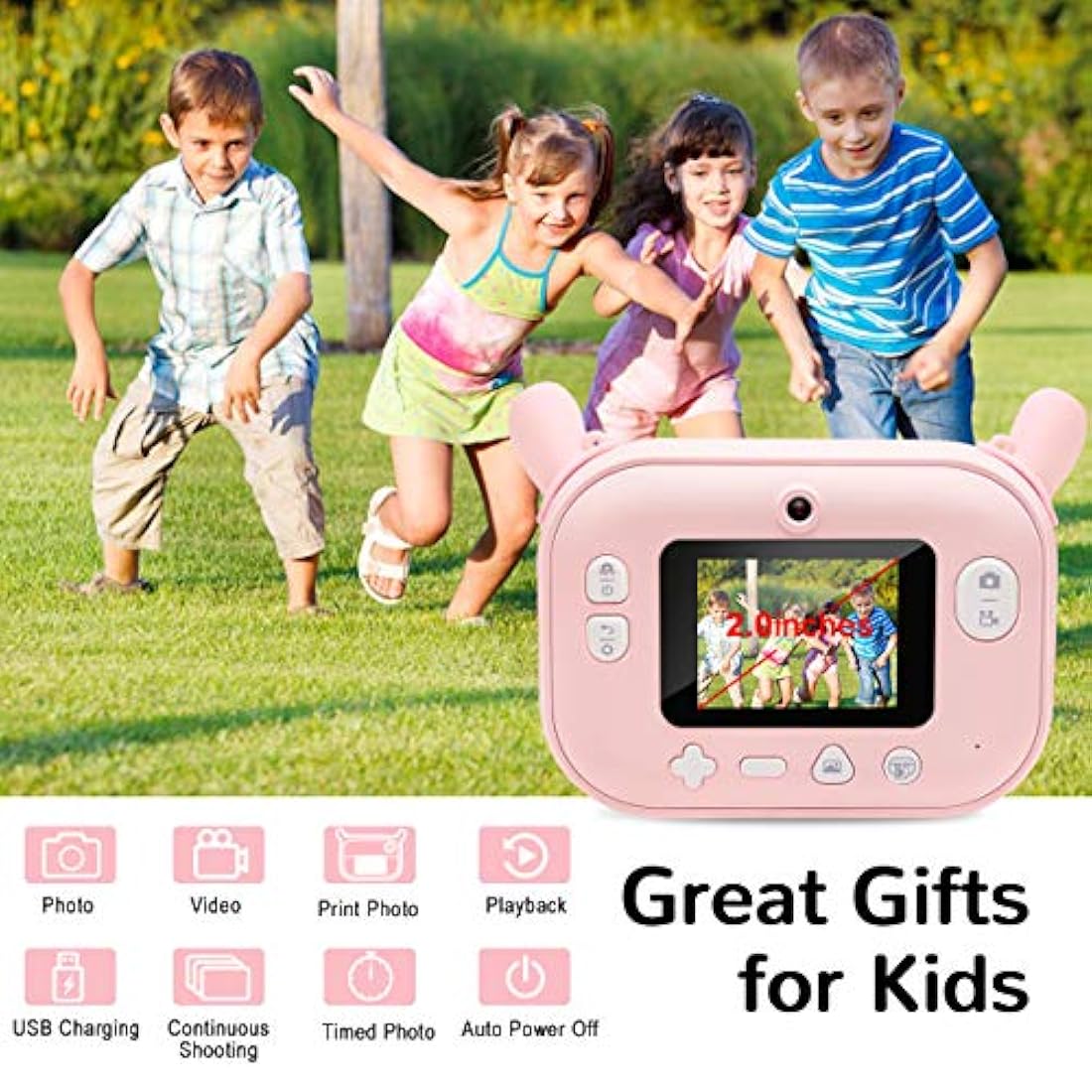 Cámara de impresión instantánea para niños
