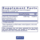 Encapsulaciones puras - Adenosil/Hidroxi B12 líquido - Vitamina B12 para promover la salud del nervio y mitocondrial - 1 fl. oz.
