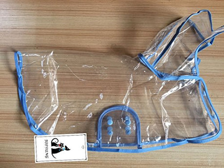 Topsung ropa impermeable para cachorro, piloto impermeable transparente para perros pequeños / gatos, Azul
