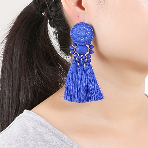 Boderier - Aretes hechos a mano color azul