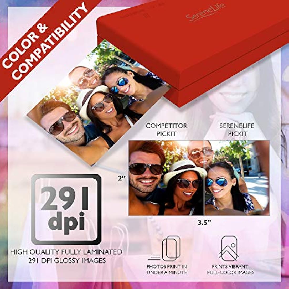 Impresora fotográfica portátil SERENELIFE