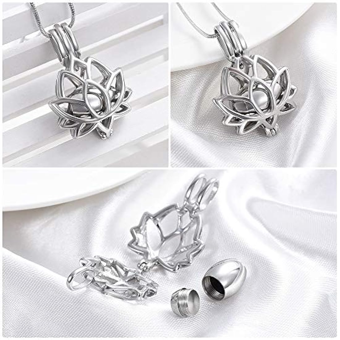 Cremación joyería Urna colgante collar con urna hueco