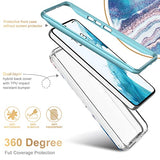 ESDOT Funda para Samsung Galaxy S22 Plus, grado militar, prueba de caída de 21 pies, resistente con diseños de moda para mujeres y niñas, funda protectora para Galaxy S22+ Plus 6.6 pulgadas, estampado mármol ópalo y azul