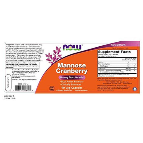 AHORA Suplementos,Arándano de Manosés,Fórmula de Acción Dual