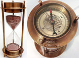 Reloj de arena náutico de latón  decorativo