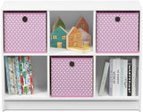 Estantería de Cubos Furinno, 3x2, con Cajas de Almacenaje
