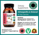 Suplemento Ashwagandha &amp; Shatavari 60 cápsulas vegetales