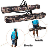 Portátil impermeable de doble capa de caña de pescar