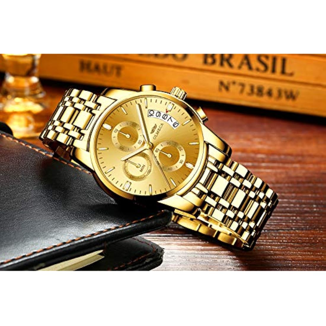 Relojes multifuncionales de cuarzo analógico para hombre