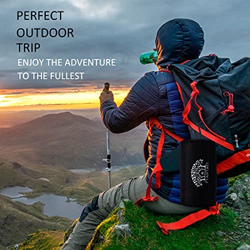 Flantree Saco de dormir para 4 estaciones para adultos y niños, para camping, senderismo, viajes, clima cálido y fresco, ligero e impermeable con bolsa de compresión, actividades en interiores y exteriores