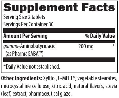 Suplemento adaptogen Research Gaba masticable  200 mg 60 un