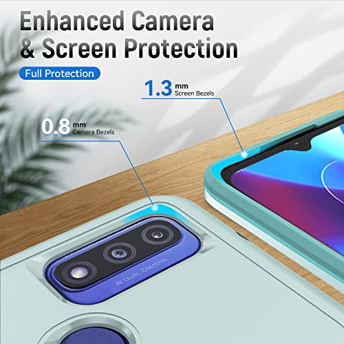 Warsia for Moto G Pure Phone Case, Moto G Pure Case with Screen Protector,[Military Grade Drop Tested] Heavy-Duty Tough Rugged Shockproof Protective Case for Motorola G Pure, Green