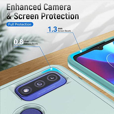 Warsia for Moto G Pure Phone Case, Moto G Pure Case with Screen Protector,[Military Grade Drop Tested] Heavy-Duty Tough Rugged Shockproof Protective Case for Motorola G Pure, Green