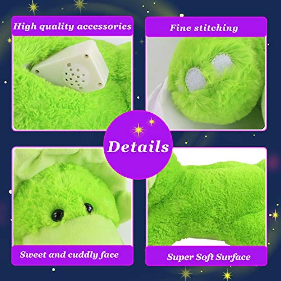 Almohada de peluche con luz LED de 15 pulgadas