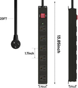 Regleta de alimentación de metal para montaje en pared