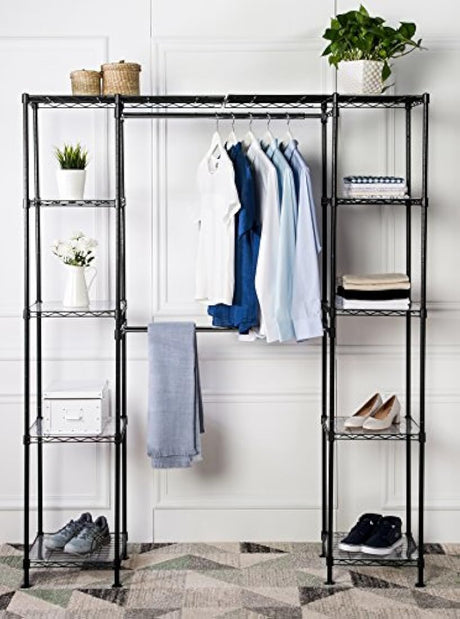 AmazonBasics - Sistema organizador de closet extensible