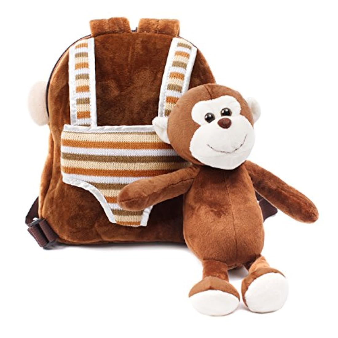 Mochila infantil con peluche Lovey (marrón)