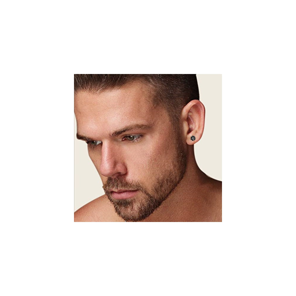 Aretes Juego de 8 pares de acero inoxidable Hipoalergénico