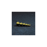 Aretes chapados en oro de 18 quilates con bola de plata