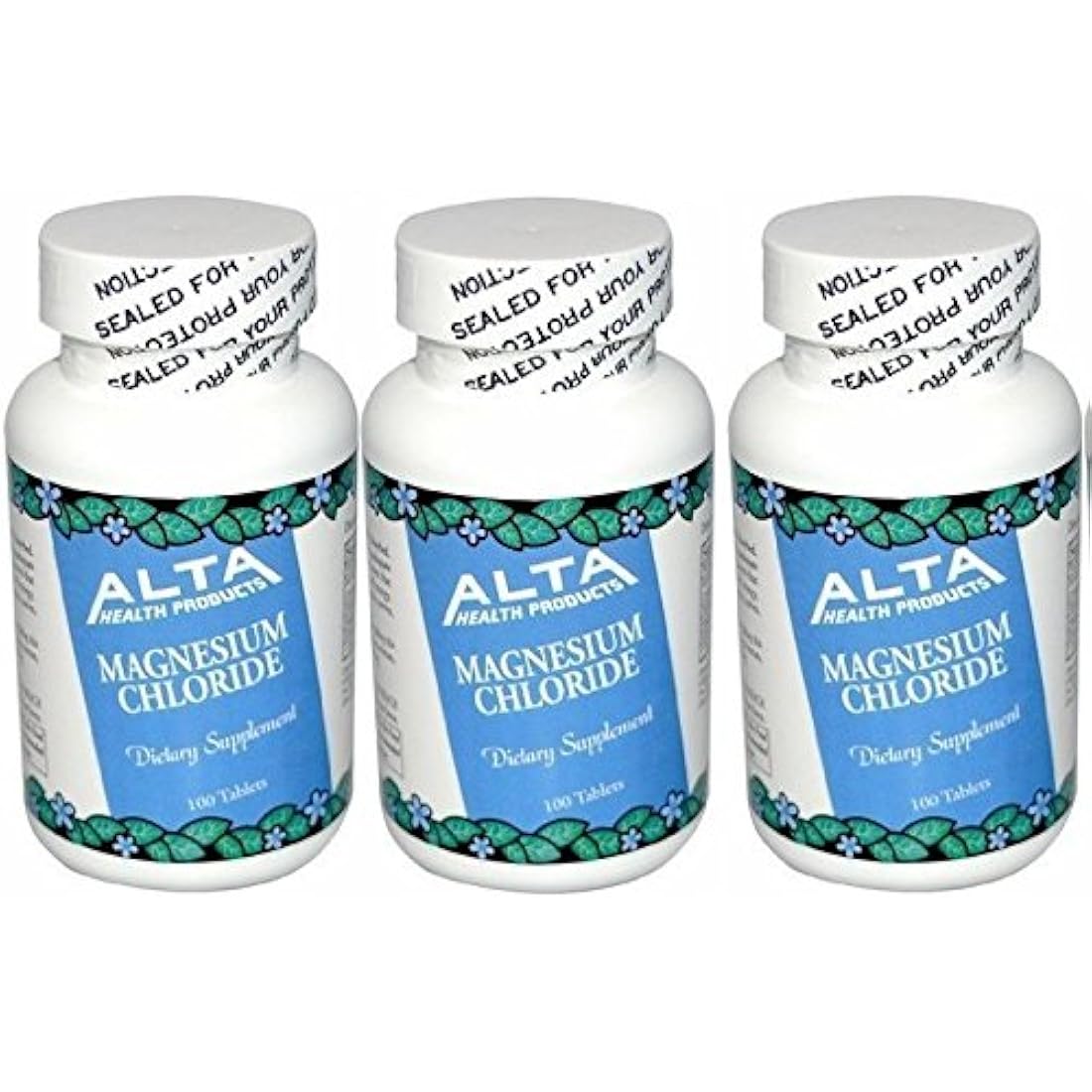 Cloruro de magnesio de Alta Health (100 x 3)