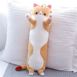 Peluche de gato de caricaturas suave almohada larga