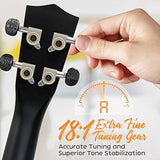 Kit de ukelele de concierto de caoba PYLE-PRO PUKT8880