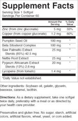 Mezcla de la naturaleza próstata Control 60 softgels