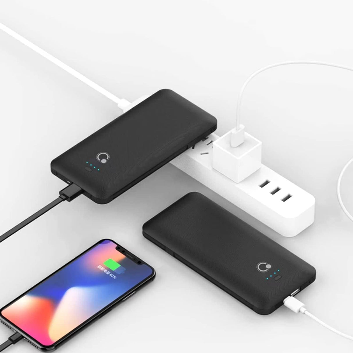 Cargador portátil para celular 4 salidas y batería externa