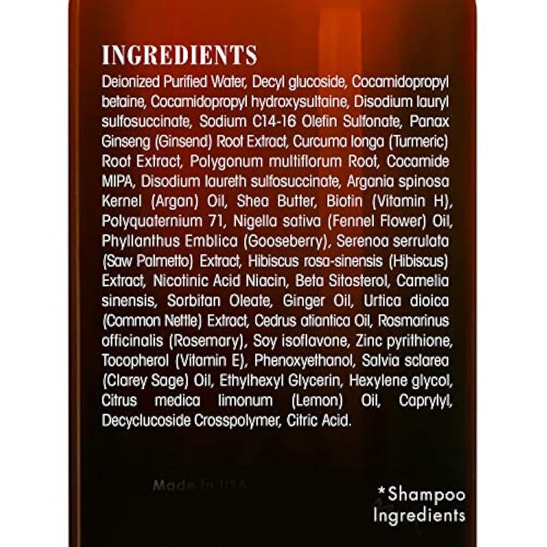 Champú con aceite de jengibre y queratina