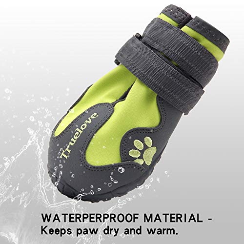MOKCCI Truelove - Botas impermeables para perros con las mejores correas reflectantes para tallas pequeñas, medianas y grandes