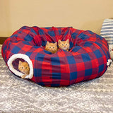 Kitty City - Túnel grande para gatos, cama para gatos, cama emergente, juguetes para gatos