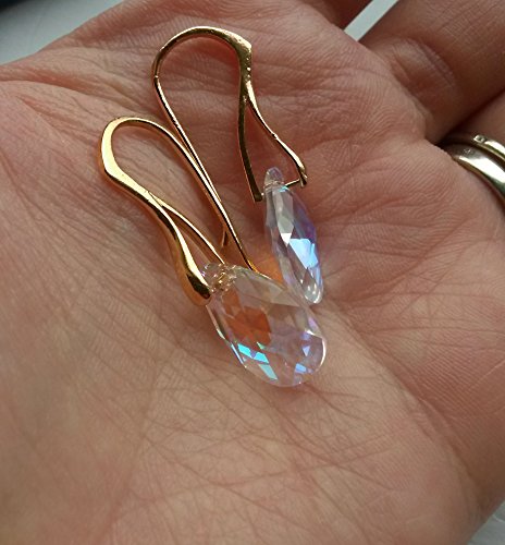 Pendientes de gancho colgantes de aro de plata