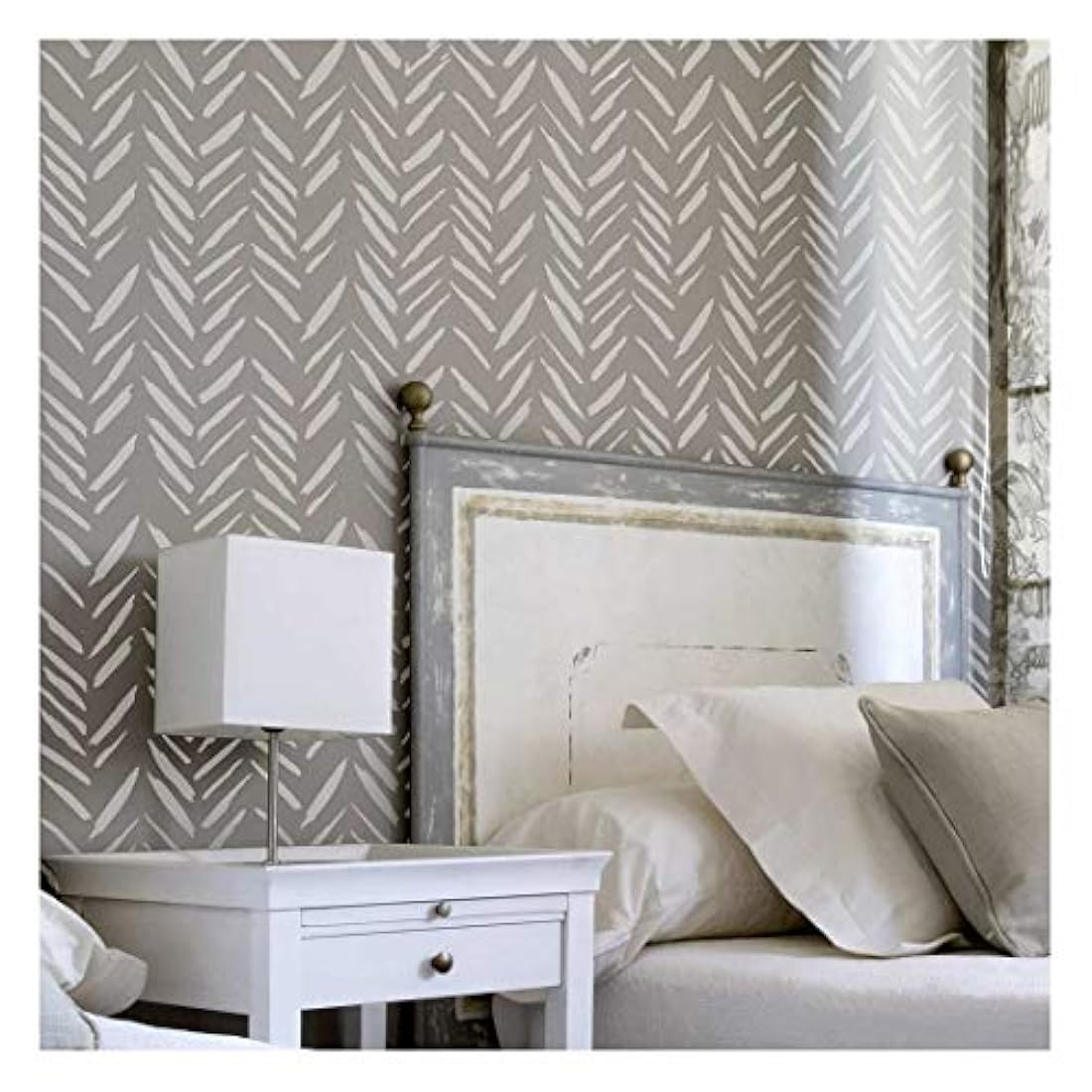 Plantilla de pared con pinceles, para decoración de pared,   y suelos