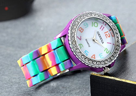 Relojes para Mujeres Niñas (3 colores) (púrpura)