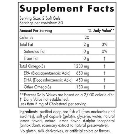 Aceite de pescado 650 mg EPA 450 mg DHA