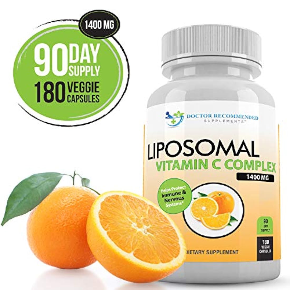 Vitamina liposomal C 1400mg por porción - 180 cápsulas