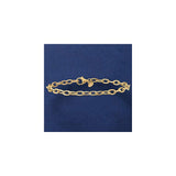 Pulseras de eslabones ovalados de oro amarillo de 18