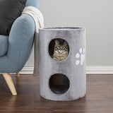 Condo para gatos 2 pisos doble agujero con superficie
