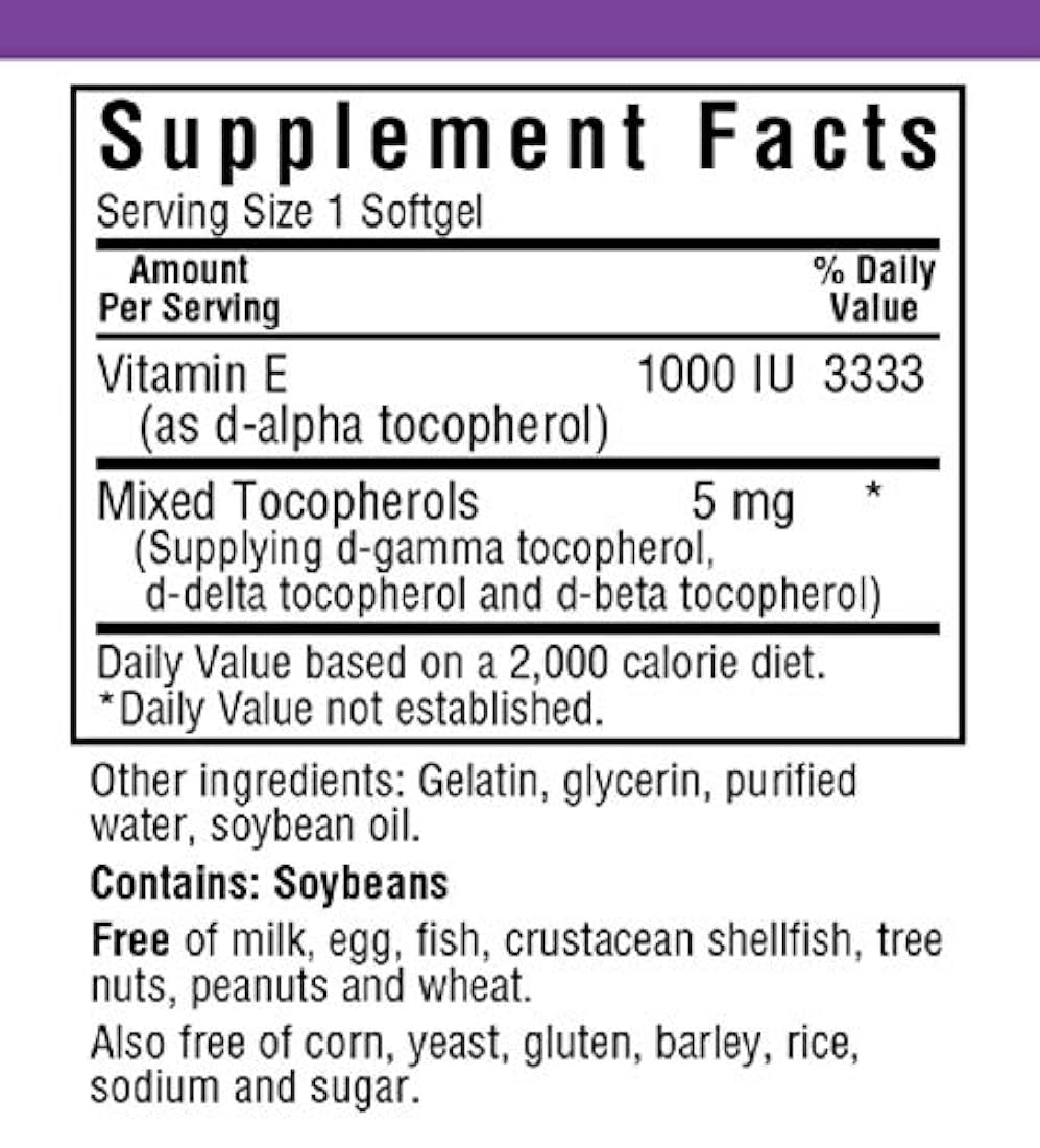 BlueBonnet Vitamina E 1000 IU Mixed Softgels, 50 unidades