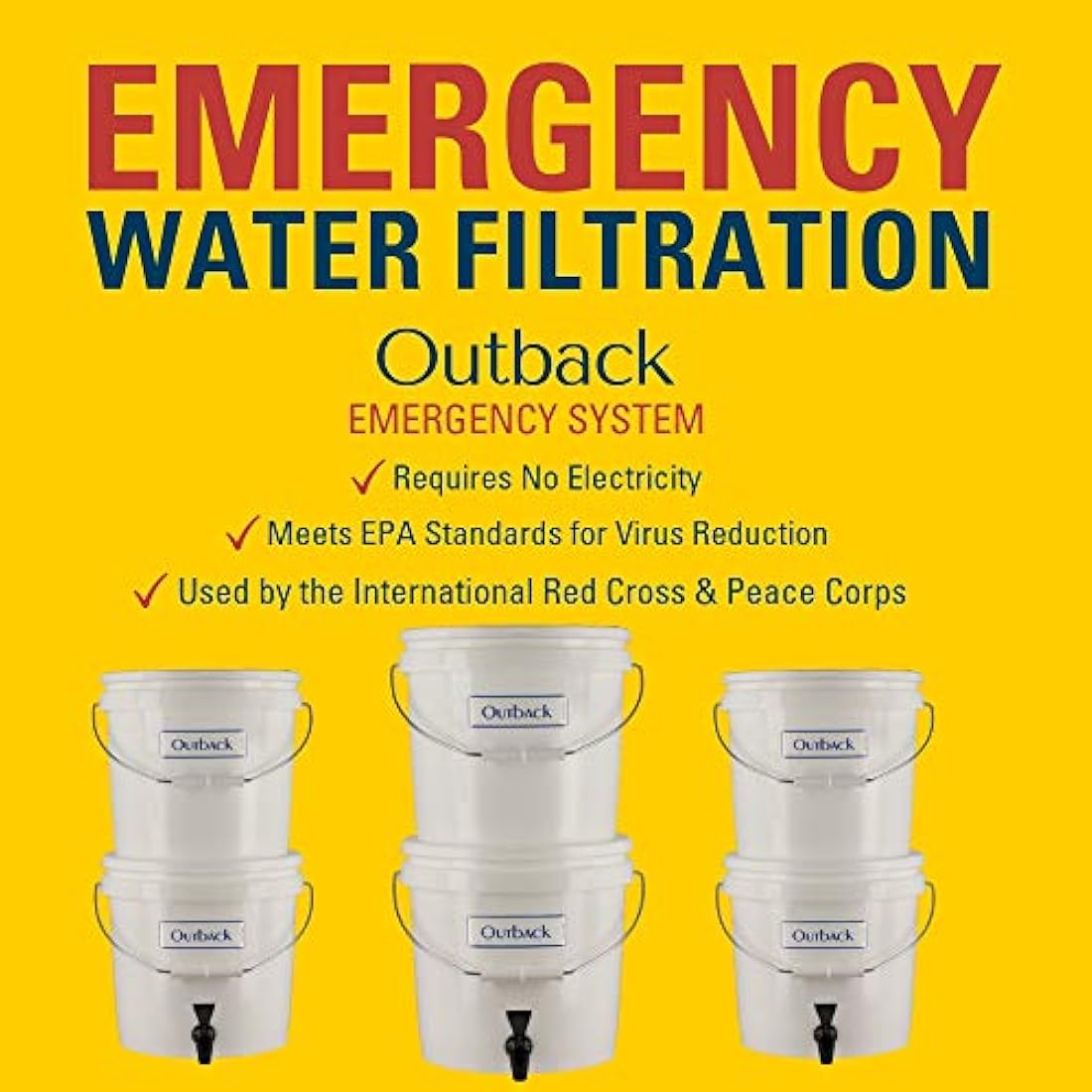 Kit de repuesto de filtro de agua Outback Plus (para modelo OB-25NF) para filtrado de gravedad de emergencia