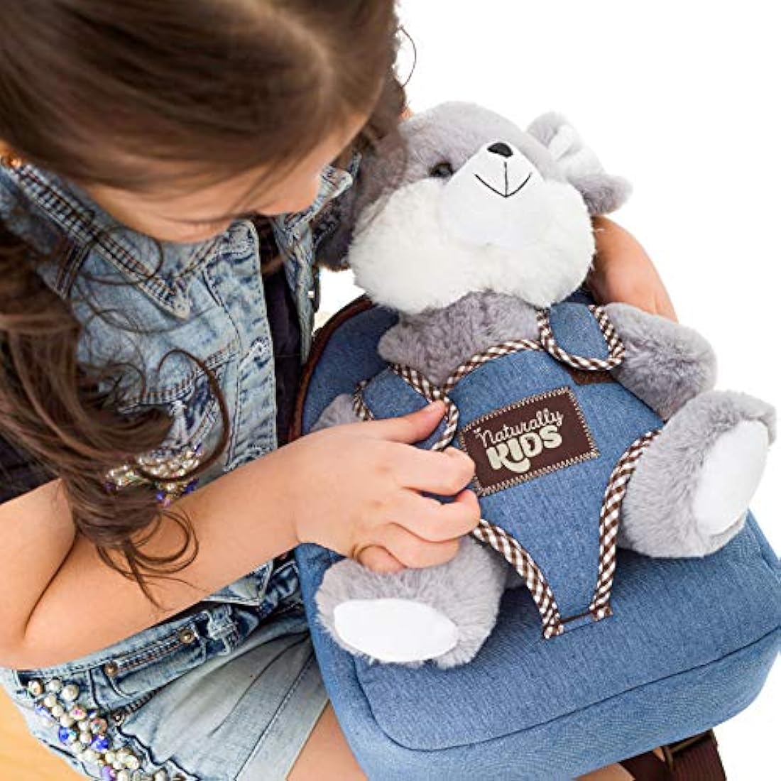 Morral de peluche para niños diseño de Oso. Naturally KIDS