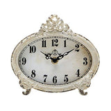 NIKKY HOME - Reloj de mesa analógico clásico, funciona con pilas, diseño rústico